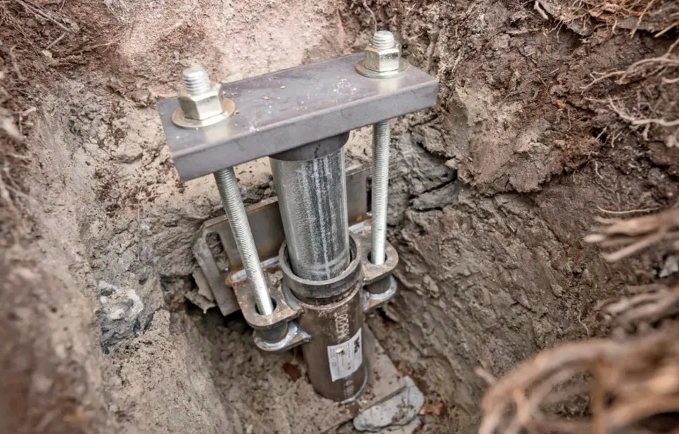 close up of push piers