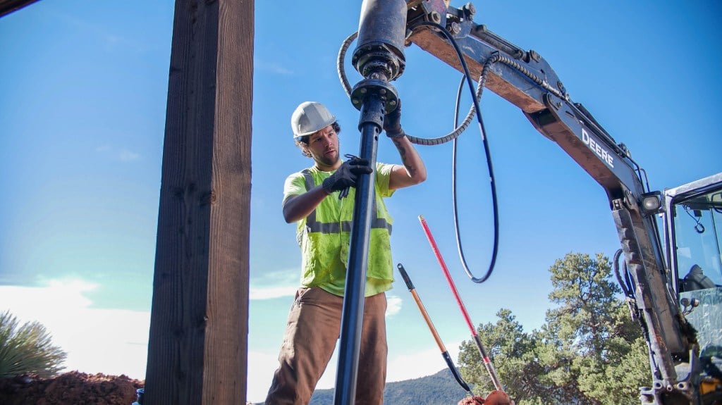 helical pier installation